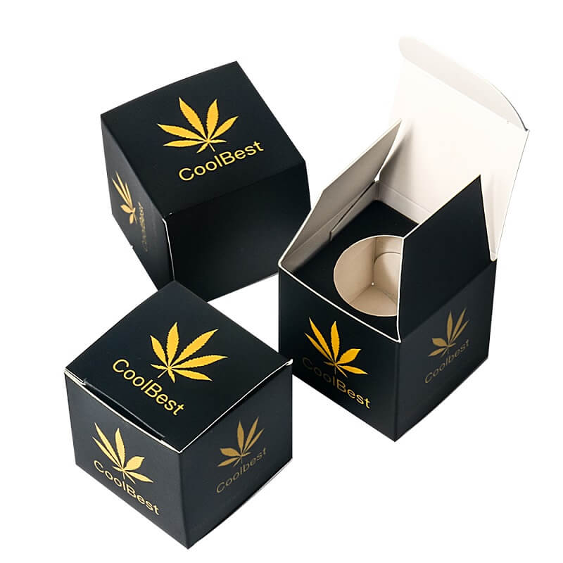 Cannabis Concentrate Glass Jars Paper Boxes - Custom Small Box