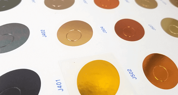 Gold foil stamping in marijuana packaging