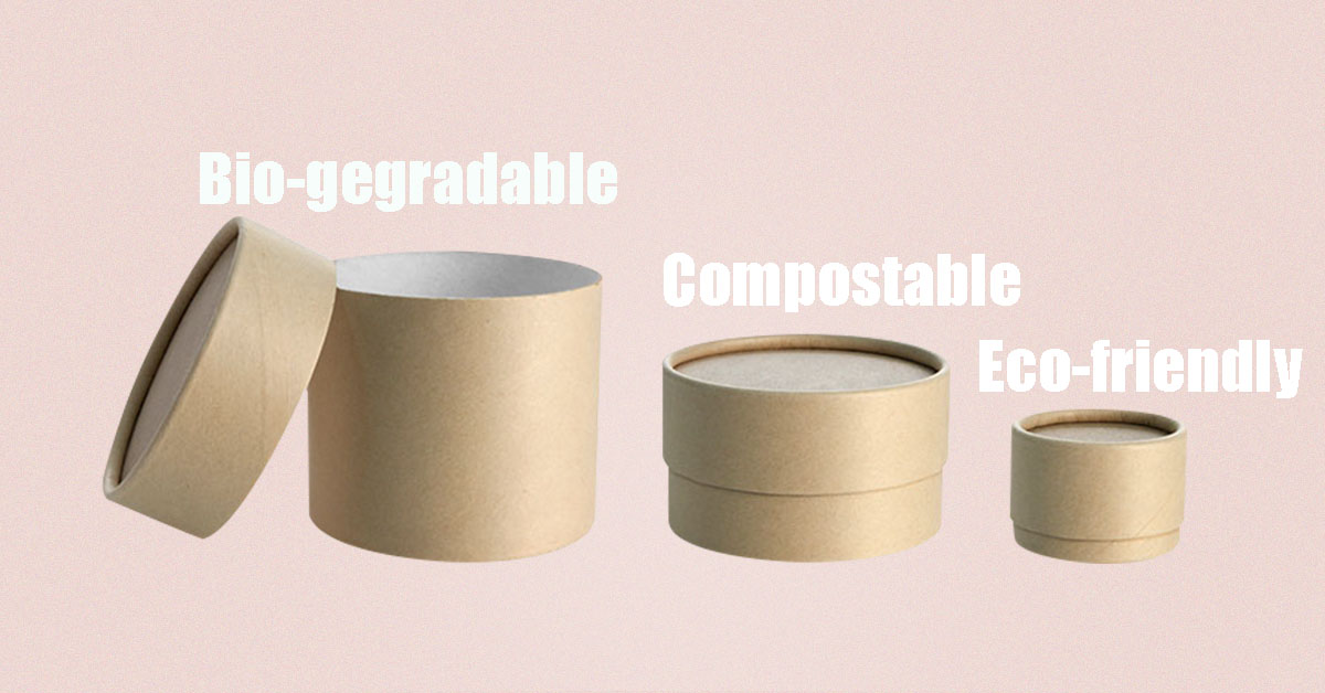 compostable paper tube for cosmetic packaging