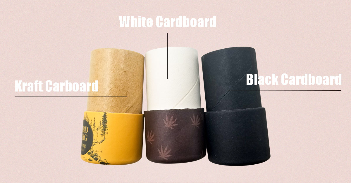 3 different cardboard tube body materials