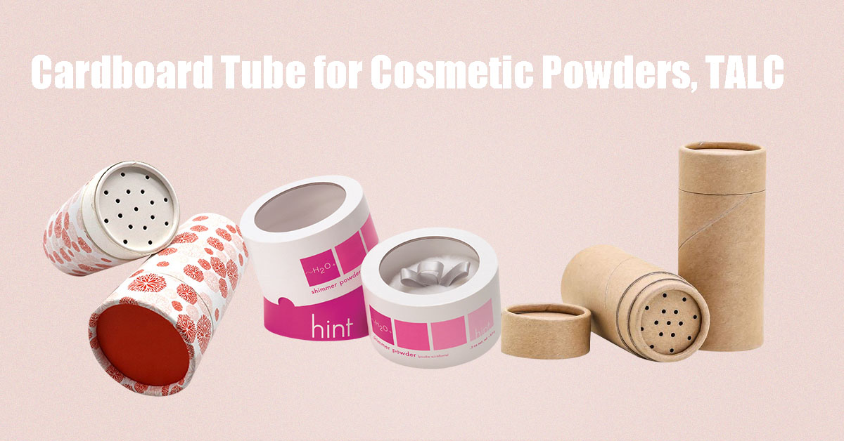 custom cardboard tube for cosmetic powder and talc