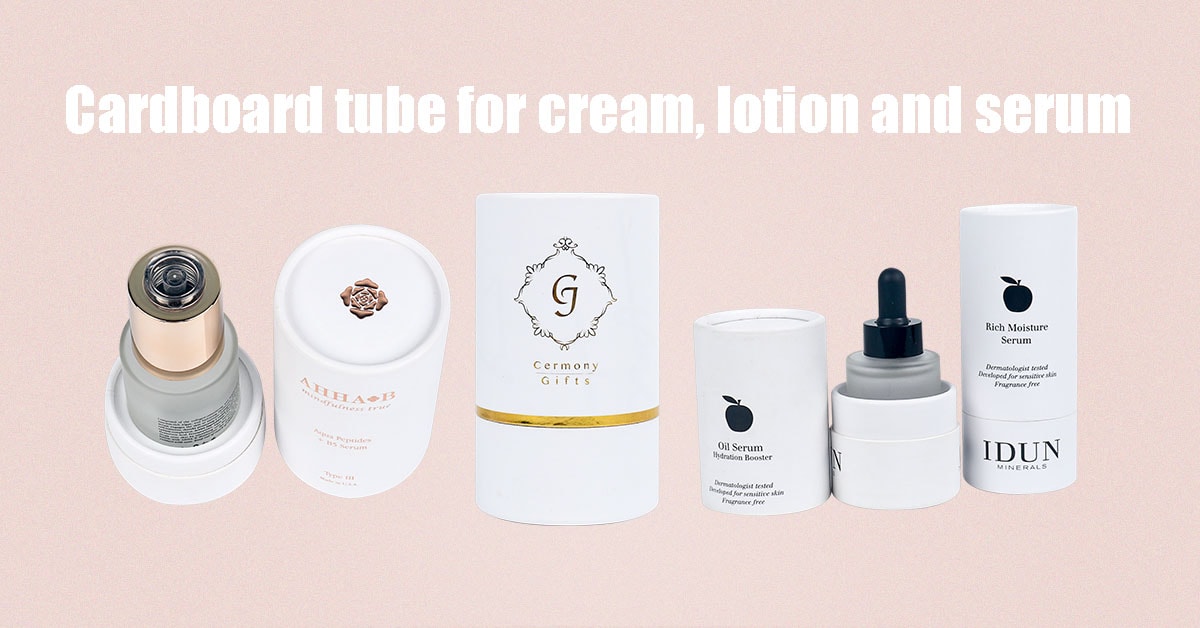 custom cardboard tube for cream lotion and serum