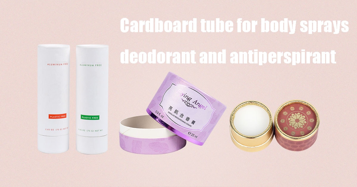 custom cardboard tube for deodorant body sprayers and antiperspirant