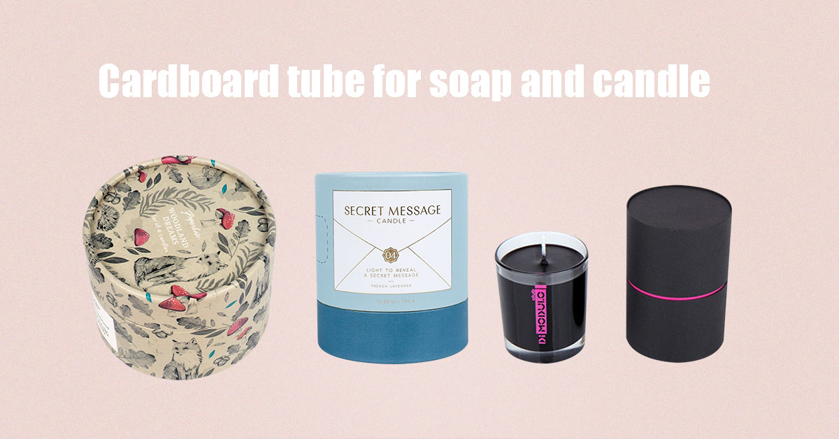 custom cardboard tube for soap and candle