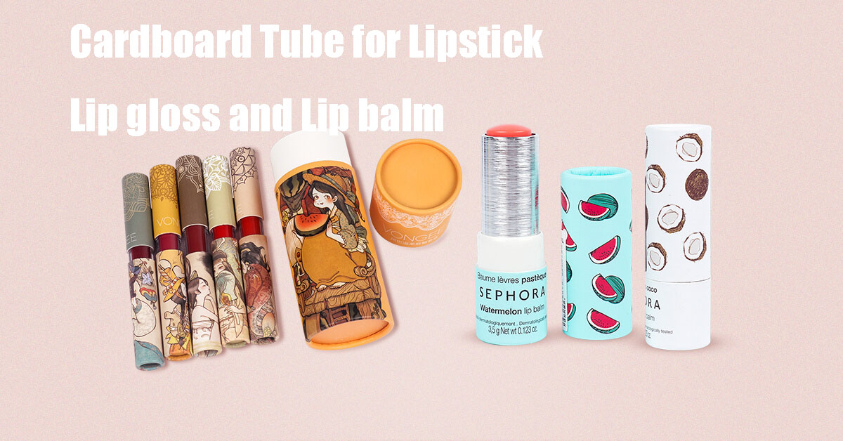custom cardboard tube for lipstick, lip gloss, and lip balm