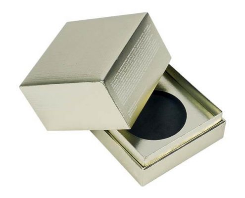 Custom deluxe metalized paper eye cream packaging box