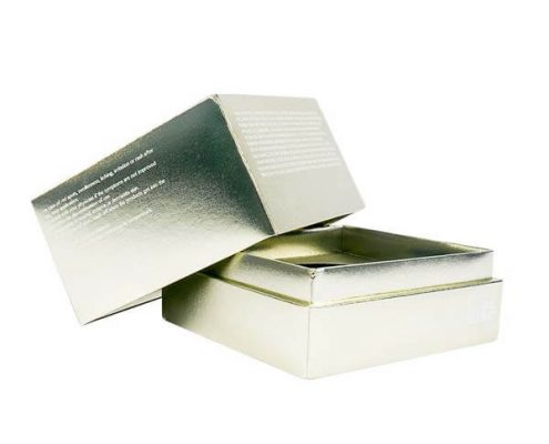 Custom deluxe metalized paper eye cream packaging box