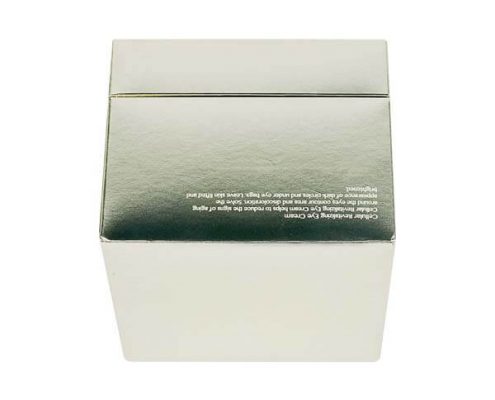 Eye cream packaging box made from metalized paper