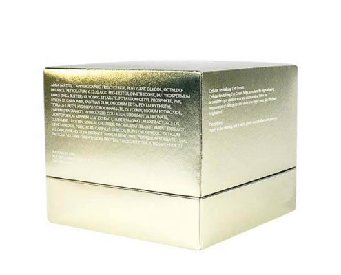 Custom deluxe metalized paper eye cream packaging box