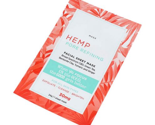 Custom Mylar sheet mask packaging pouch with secure seal – Fully customizable Mylar pouch for sheet masks, offering airtight protection and premium design.