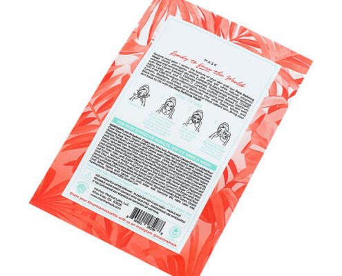 Sealed Mylar pouch for sheet mask packaging – Secure, airtight Mylar packaging for facial sheet masks, ensuring product protection and longevity.