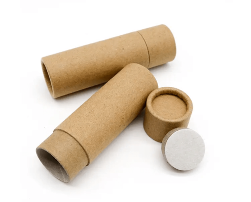 Recyclable cardboard push-up lip balm tubes for eco-conscious brands