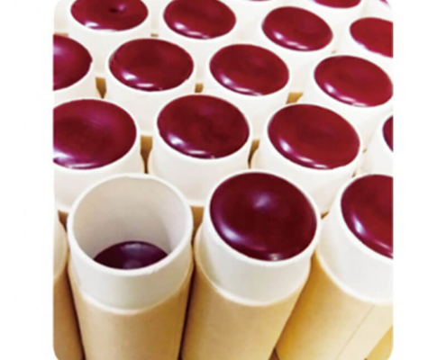 Brown biodegradable lip balm tubes in various sizes for eco-friendly packaging solutions