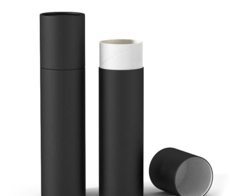 Black and white eco-friendly lip balm tubes for minimalist sustainable packaging