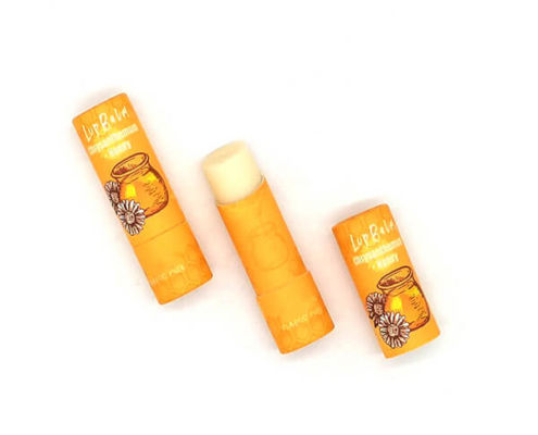 Customizable kraft paper lip balm tubes with push-up functionality for sustainable packaging.