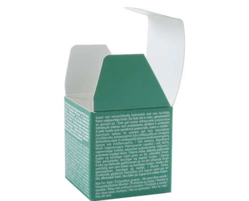 Premium face cream box with tuck-top closure and inner flaps for secure product storage and transportation.