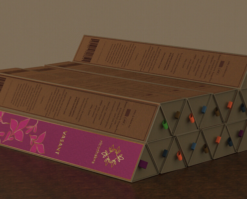 sustainable triangle incense stick packaging box