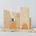 eco-friendly reed diffuser box with silver foil logo