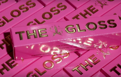 Luxury Lip Gloss Packaging in Vibrant Pink - Premium custom folding carton box with embossing and straight tuck-end design, showcasing a bold and luxurious look.