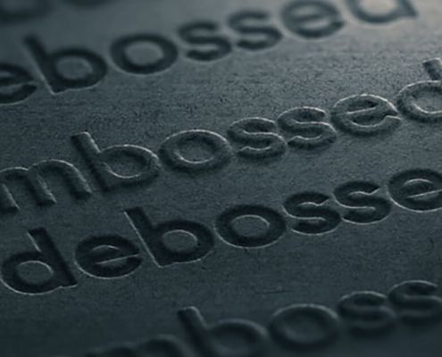 difference of emboss & deboss