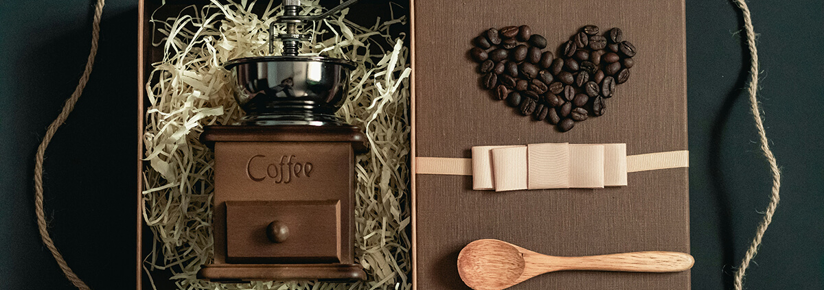 custom gift box packaging for coffee bean grinder