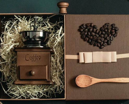 custom gift box packaging for coffee bean grinder