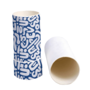 Eco-friendly white kraft lip balm tube packaging with custom design options