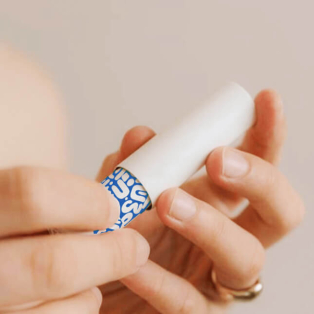 Sustainable biodegradable white kraft paper lip balm tubes for eco-conscious brands