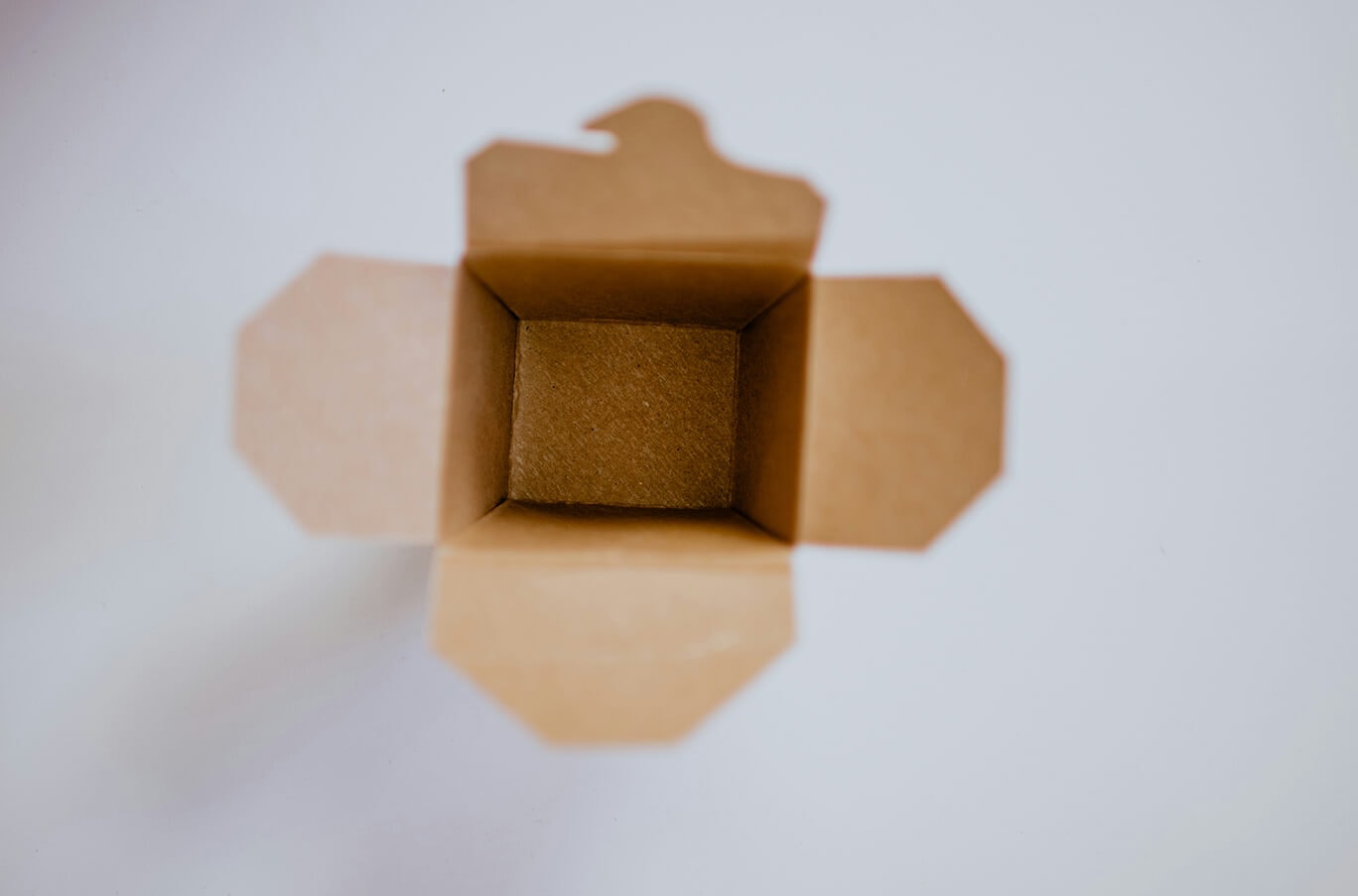 a fast food box made with kraft paper