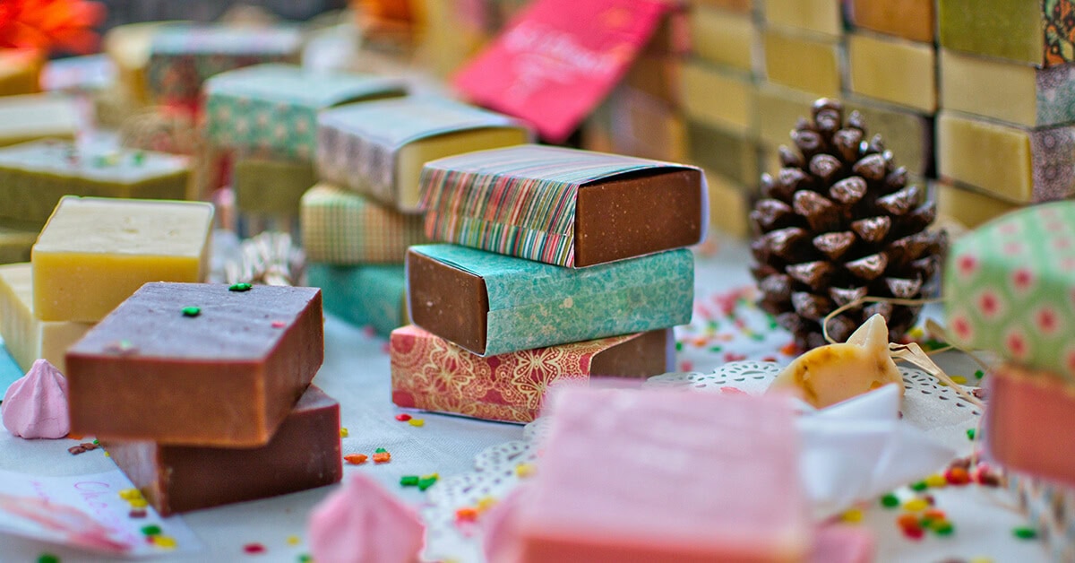 colorful homemade soaps