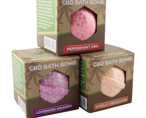 Custom-sized bath bomb box with striking images and logos, ideal for premium beauty products.