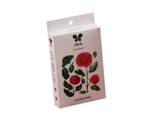 Eco-friendly air freshener packaging box with a stylish hang hole for easy display