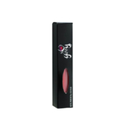 Elegant black custom lip gloss packaging box with an oval-shaped window display, ideal for showcasing premium lip gloss products.