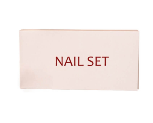 Minimalist custom nail boxes with durable design, perfect for nail polish packaging and branding.