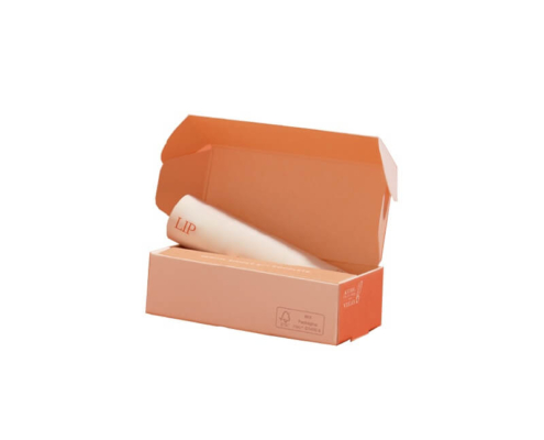 Durable folding carton customized lip gloss box crafted from eco-friendly materials.