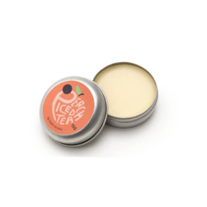 Metal screw-top tin container for lip balms, compact and portable design