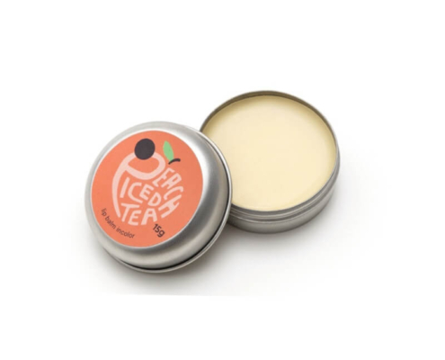 Metal screw-top tin container for lip balms, compact and portable design