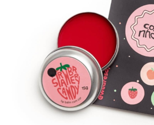 Compact and pocket-sized lip balm container for easy on-the-go use