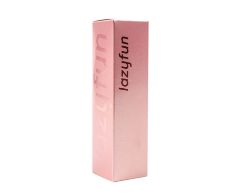 Pink mascara box made from special art paper with a sleek design