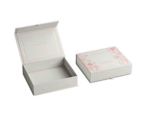 Open view of custom magnetic closure soap packaging box with insert for luxury branding