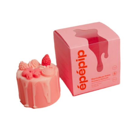 Pink candle box with a clear window, ideal for luxury candle packaging and branding.