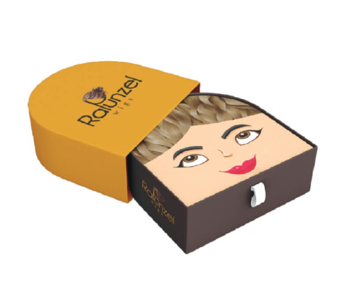 Creative custom wig box with face design for stylish and secure wig packaging