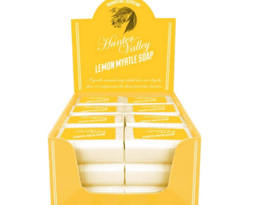 Yellow lemon soap display packaging boxes made from eco-friendly materials