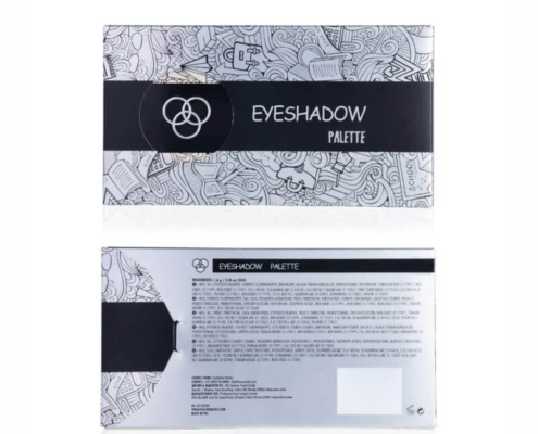 Elegant magnetic eyeshadow palette packaging with customizable outer folding carton box.