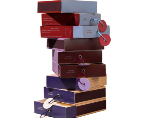 Stylish Luxury Match packaging featuring elegant color combinations and a premium aesthetic, perfect for retail display.