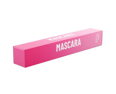 High-quality CMYK printing on custom mascara packaging box for vibrant colors.