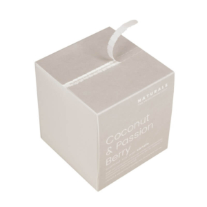 Eco-friendly candle packaging boxes wholesale with tear-open design