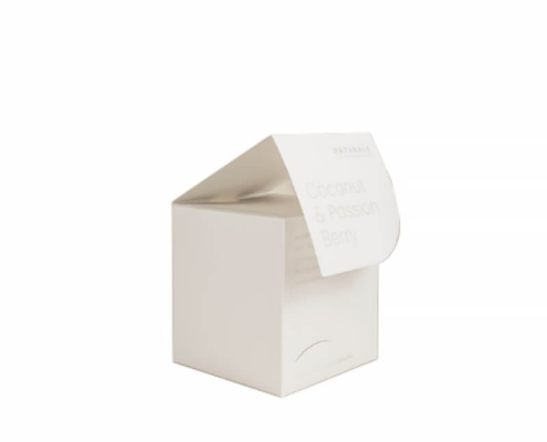 Custom printed candle packaging boxes mockup for bulk orders