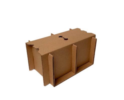 Secure candle shipping boxes with a sturdy divider, providing safety and stability for multiple candles in transit.