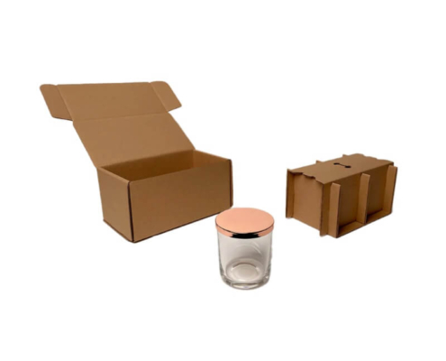 Durable and protective candle shipping boxes with single insert for safe packaging of individual candles.